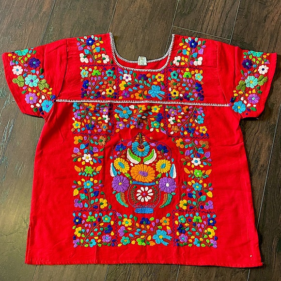 XL Huipil Blouse - Picture 1 of 2